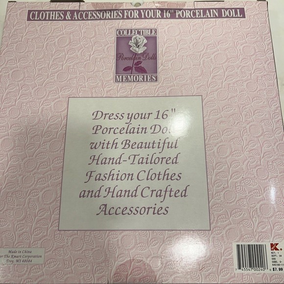 Kmart Toys Collectible Memories Pink Dress 6 Doll Outfit Shoes